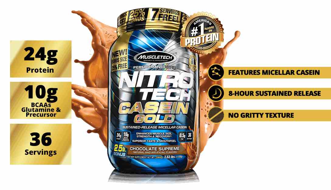 Protein muscletech nitro tech casein gold - musclegain. Eu